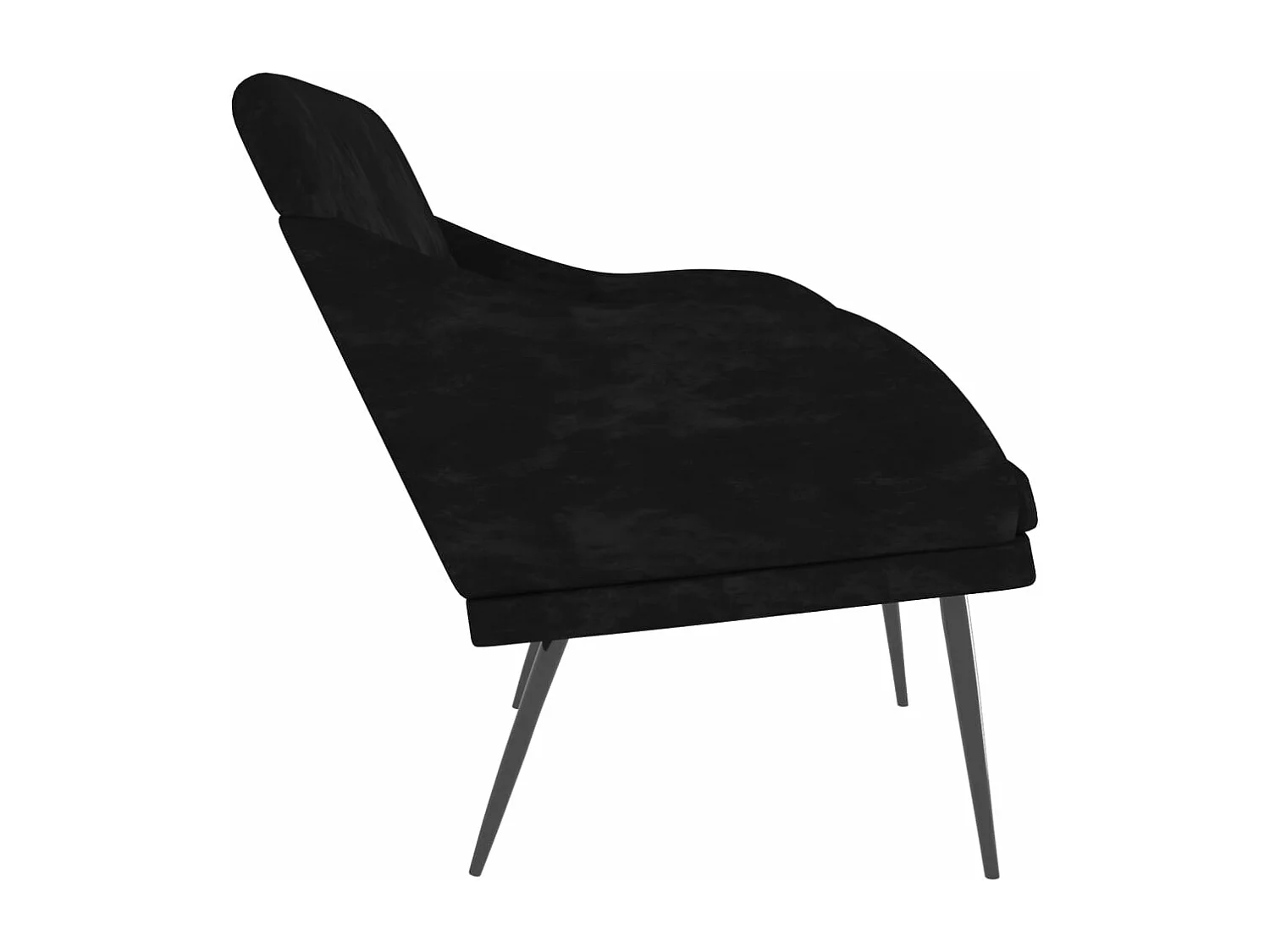 Banco Preto 110x76x80 cm Veludo