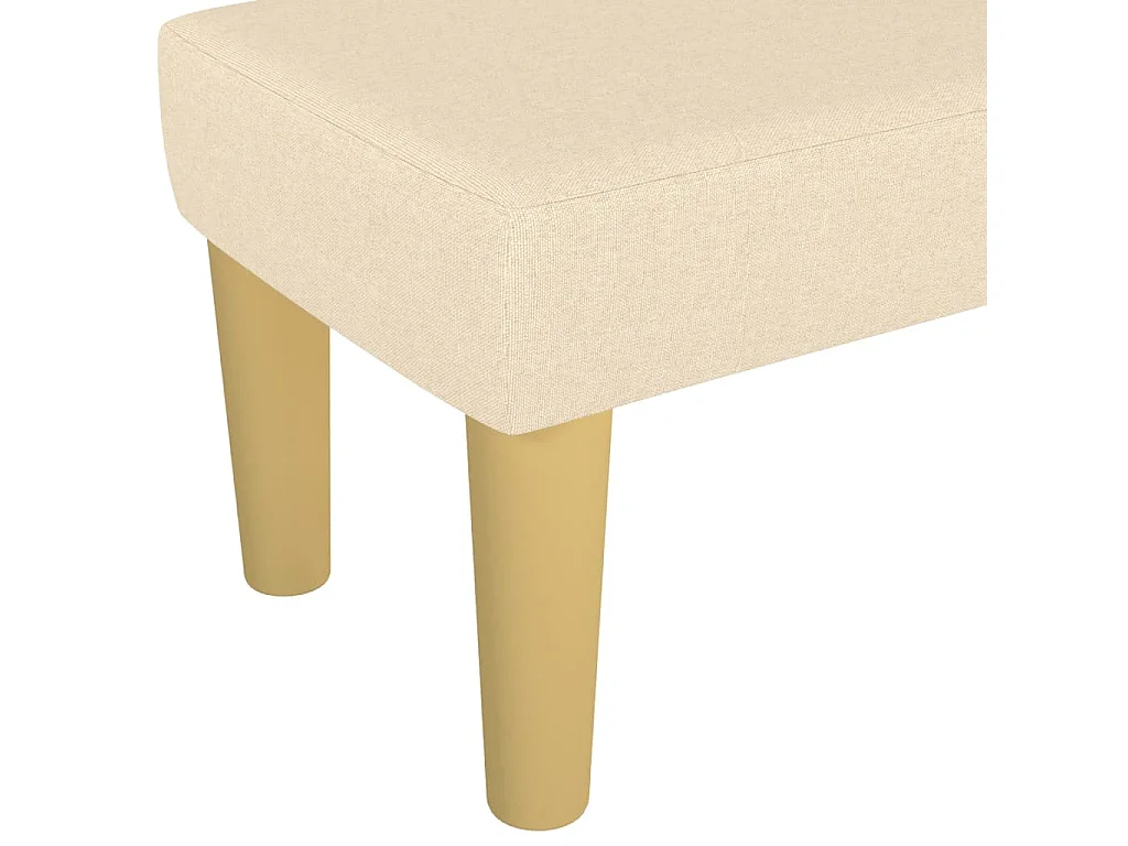 Banc Crème 100x30x30 cm Tissu