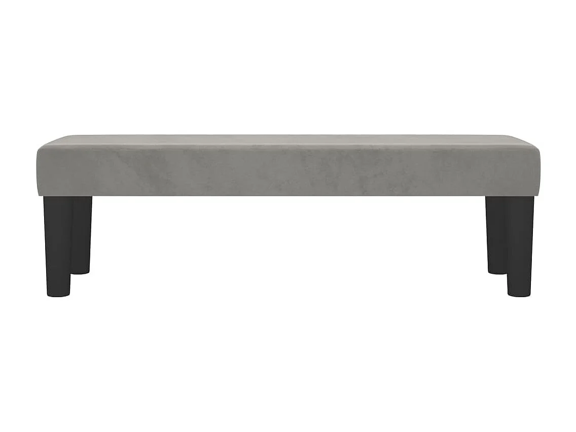 Banc Gris clair 100x30x30 cm Velours