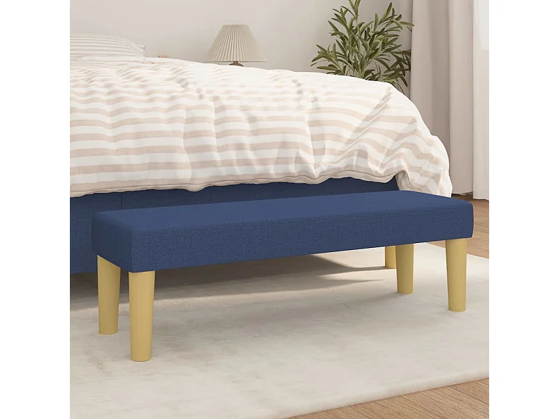 Blauwe bank 100x30x30 cm stof