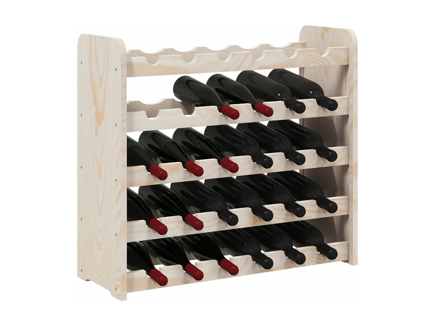 Weinregal 67,5x25x60 cm Massives Kiefernholz
