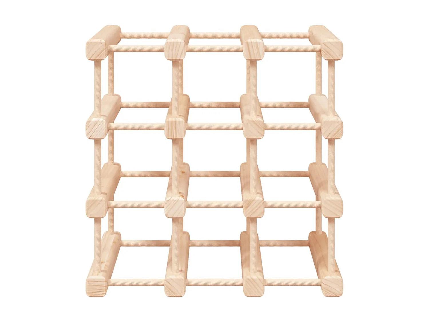 Portabottiglie per 12 bottiglie 36x23x36 cm in legno massello di pino