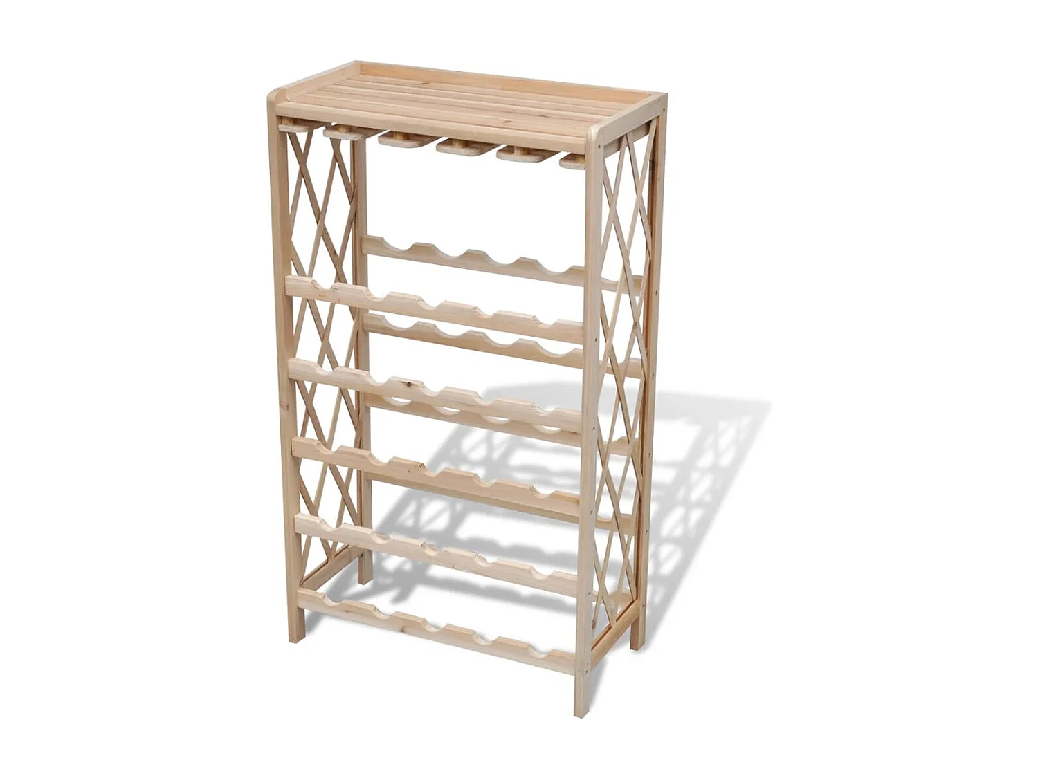 Portabottiglie per 25 bottiglie. Legno massello di abete