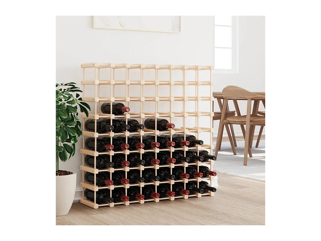 Weinregal für 72 Flaschen 90,5x23x90,5 cm massive Kiefer