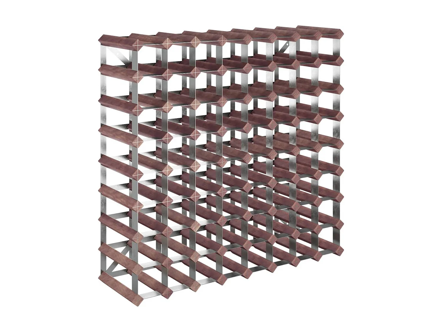 Portabottiglie per 72 bottiglie Marrone Legno di pino massiccio
