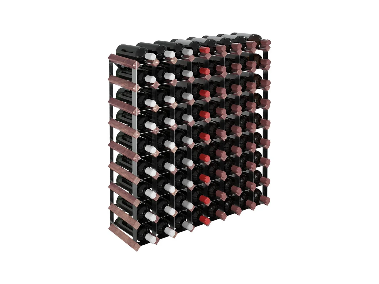 Casier à bouteilles pour 72 bouteilles Marron Bois pin solide