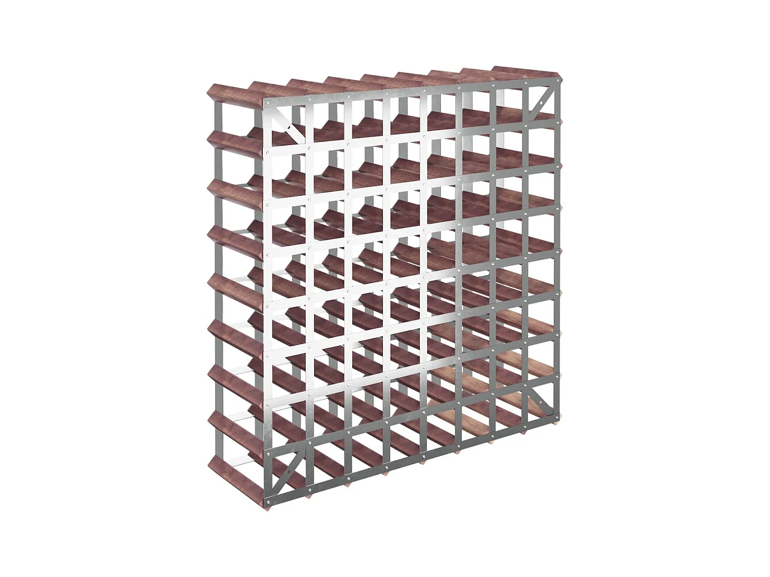 Casier à bouteilles pour 72 bouteilles Marron Bois pin solide