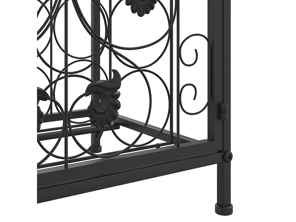 Garrafeira 41 garrafas preta 45x36x120 cm ferro forjado