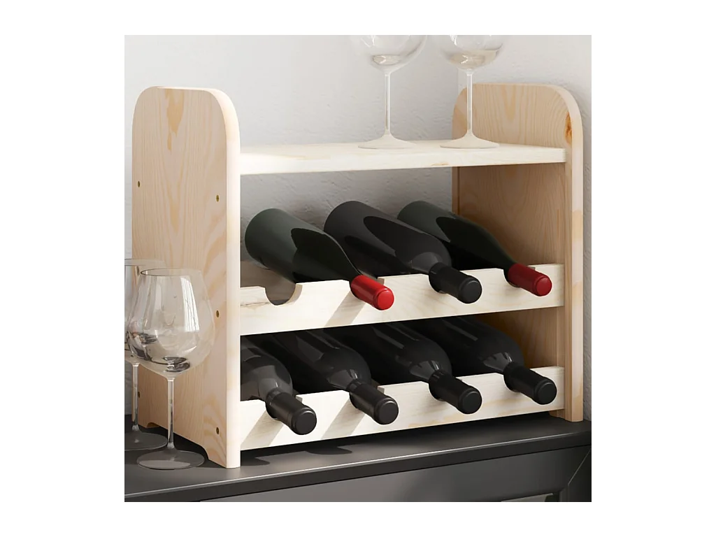 Casier à vin avec panneau supérieur 43x25x37 cm bois pin massif