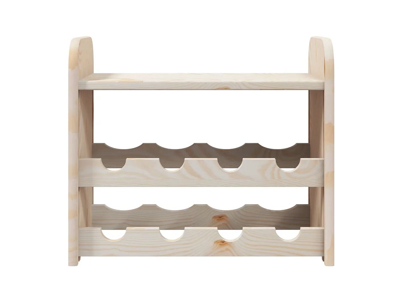 Wijnrek met bovenpaneel 43x25x37 cm massief grenenhout