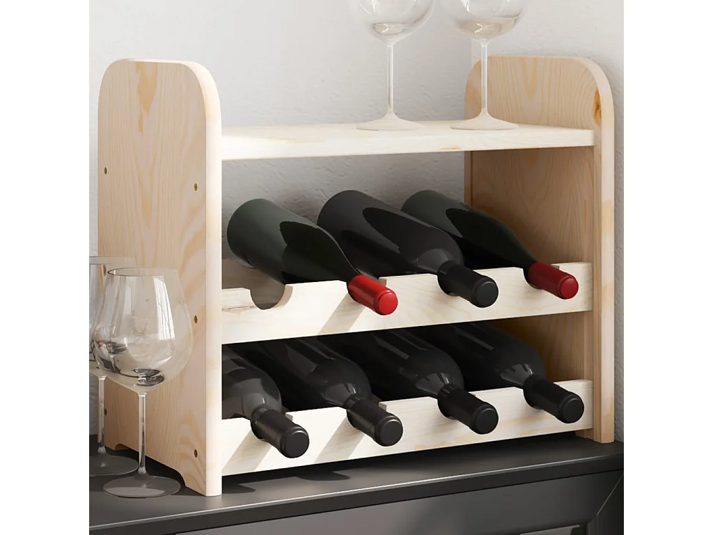 Casier à vin avec panneau supérieur 43x25x37 cm bois pin massif