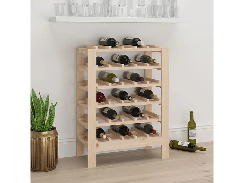 Portabottiglie 61,5x30x82 cm Legno di pino massiccio
