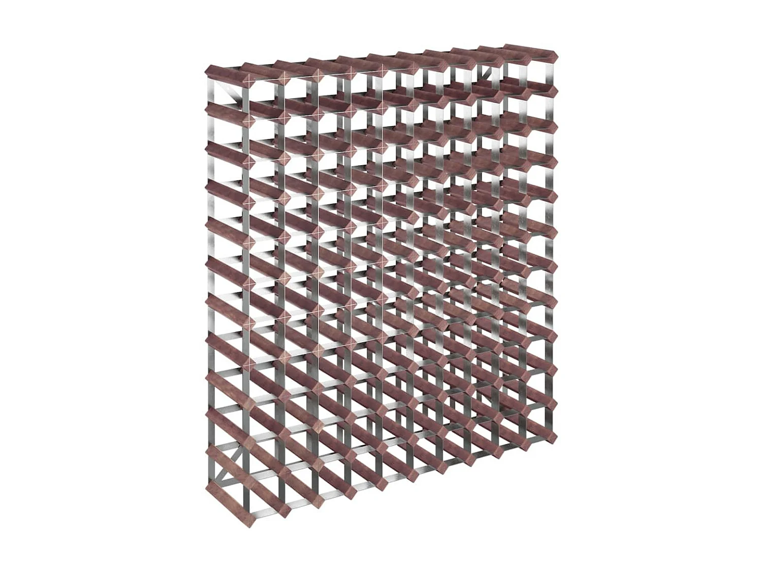 Casier à bouteilles pour 120 bouteilles Marron Bois pin solide