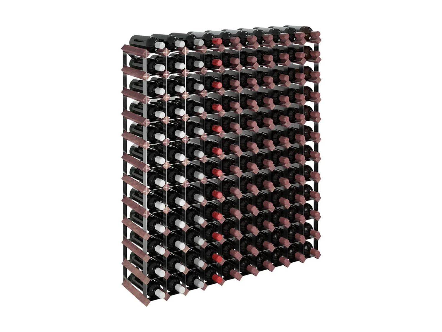 Casier à bouteilles pour 120 bouteilles Marron Bois pin solide