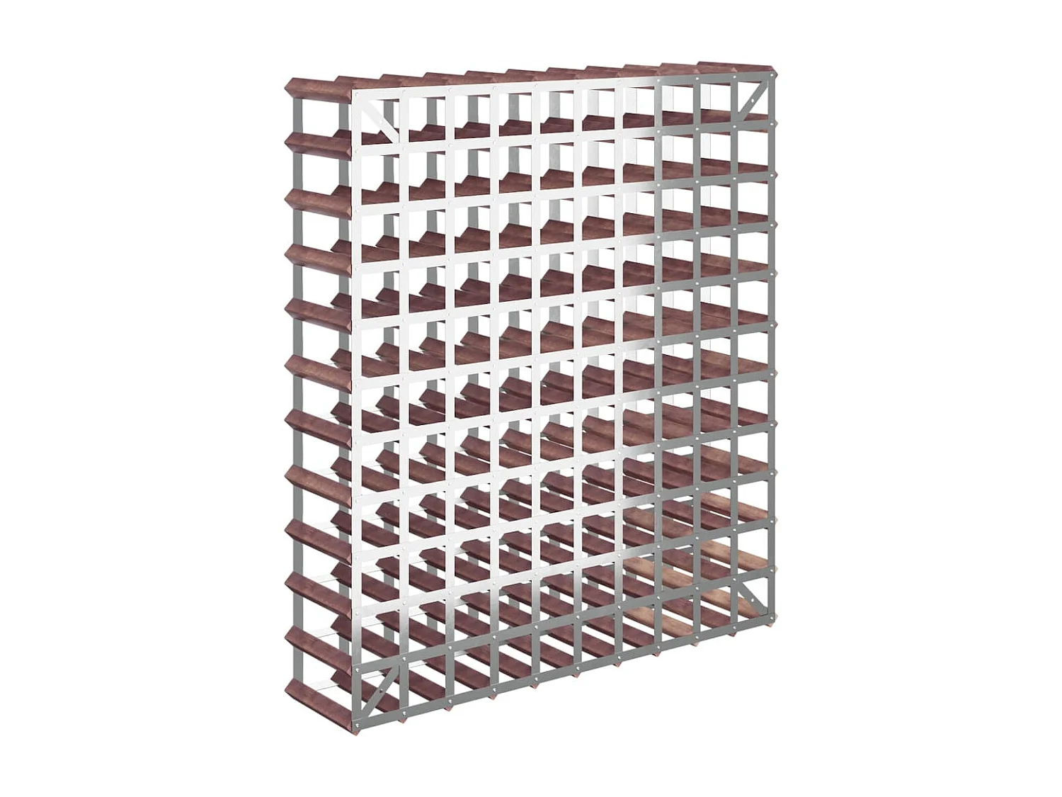 Casier à bouteilles pour 120 bouteilles Marron Bois pin solide