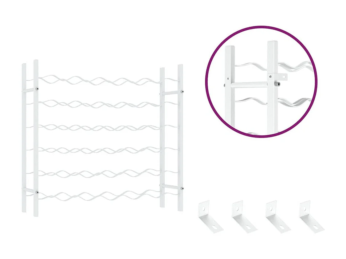 Garrafeira para 36 garrafas Metal Branco