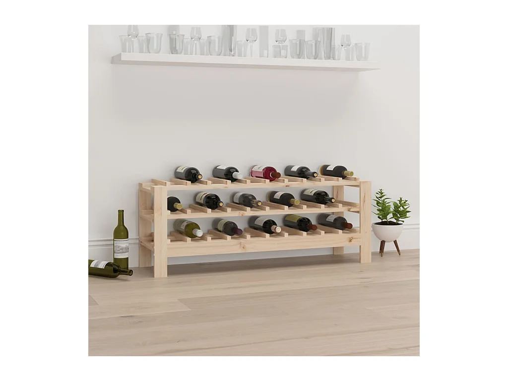 Casier à vin 109,5x30x42 cm Bois de pin massif