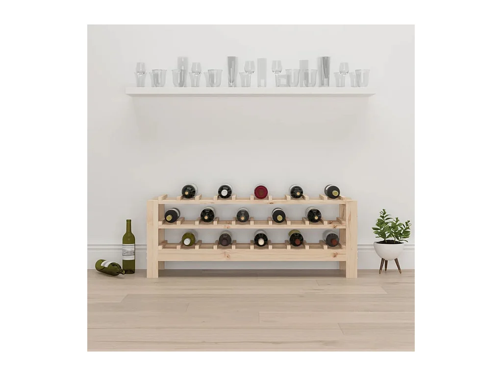 Casier à vin 109,5x30x42 cm Bois de pin massif