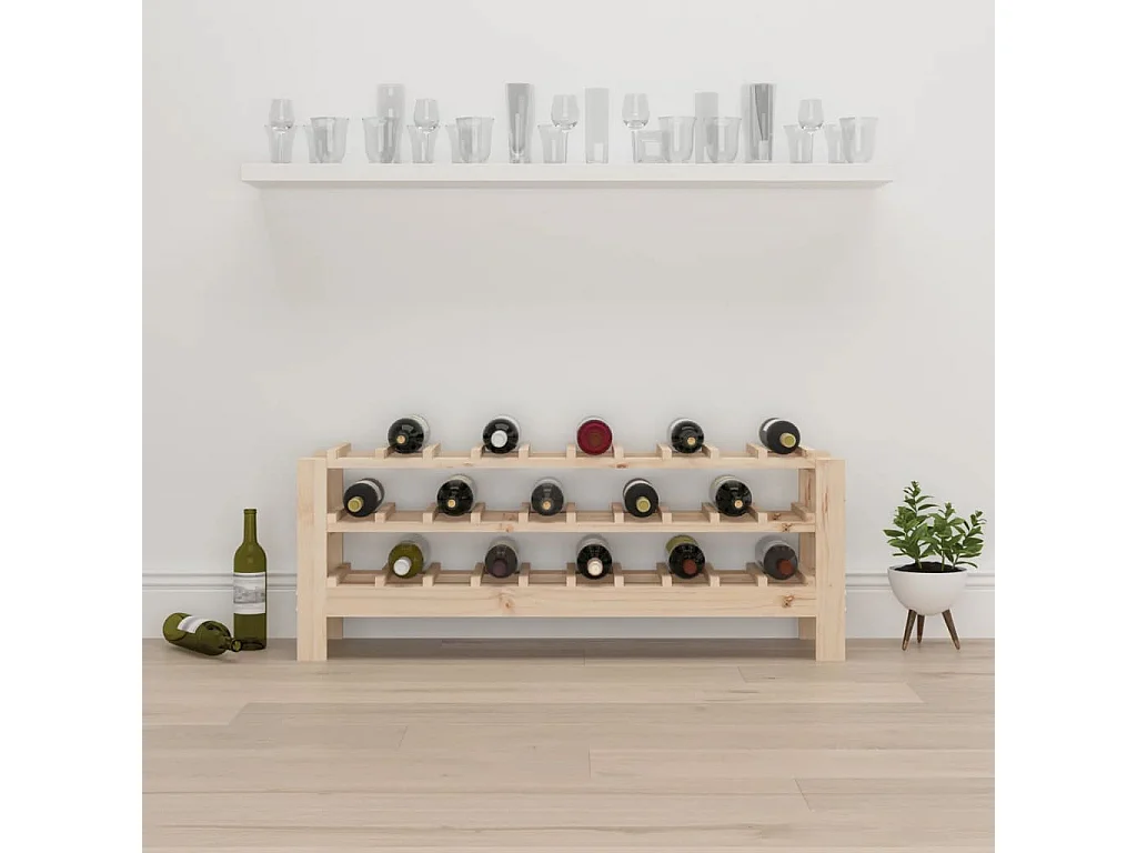 Casier à vin 109,5x30x42 cm Bois de pin massif