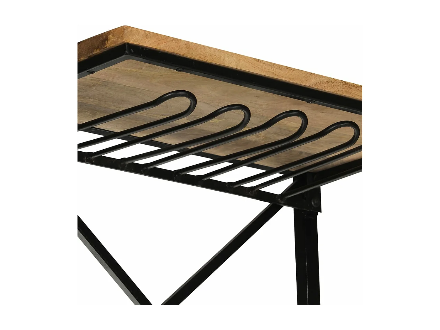 Cantinetta per trattore Giallo 49x31x172 cm Legno massello di mango