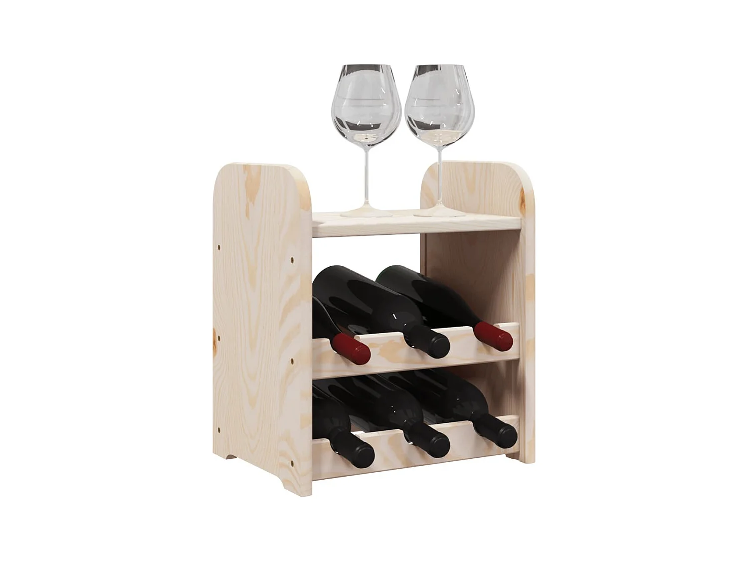 Casier à vin avec panneau supérieur 33x25x37 cm bois pin massif