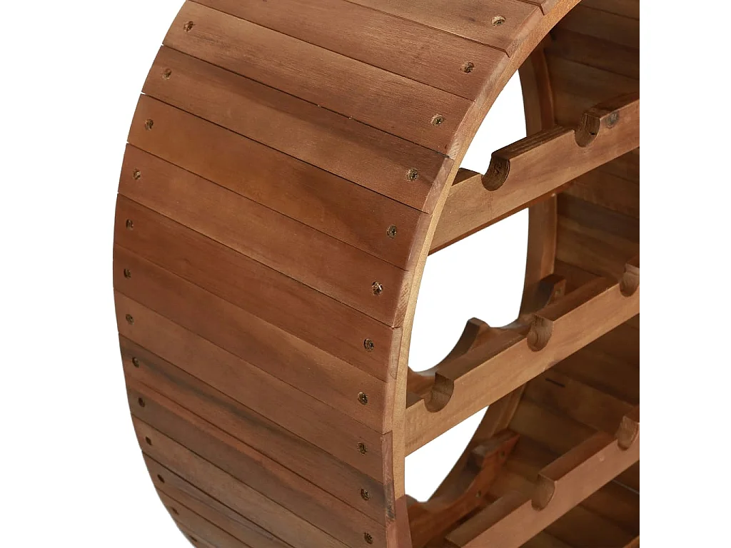 Portabottiglie da 13 bottiglie. Legno massello di acacia