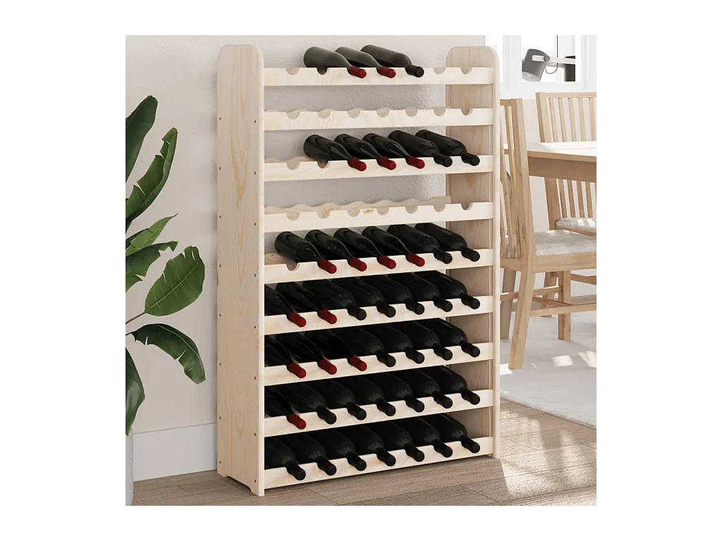 Portabottiglie 72,5x25x111,5 cm Legno di pino massiccio