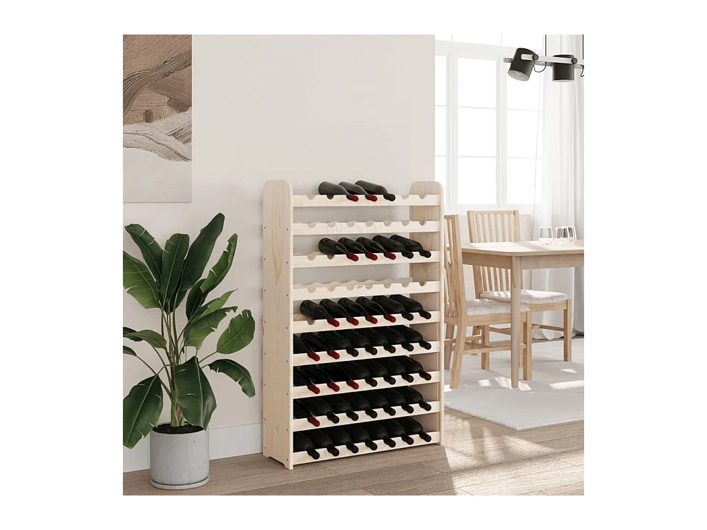 Portabottiglie 72,5x25x111,5 cm Legno di pino massiccio