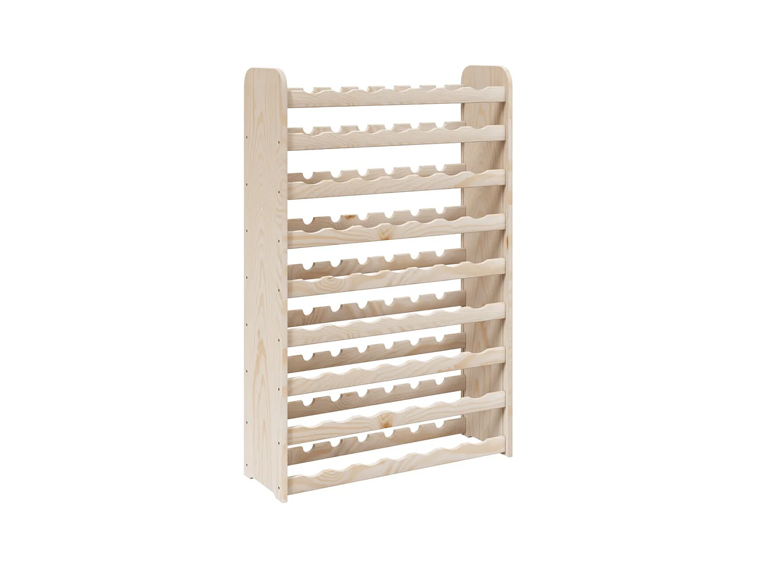 Portabottiglie 72,5x25x111,5 cm Legno di pino massiccio