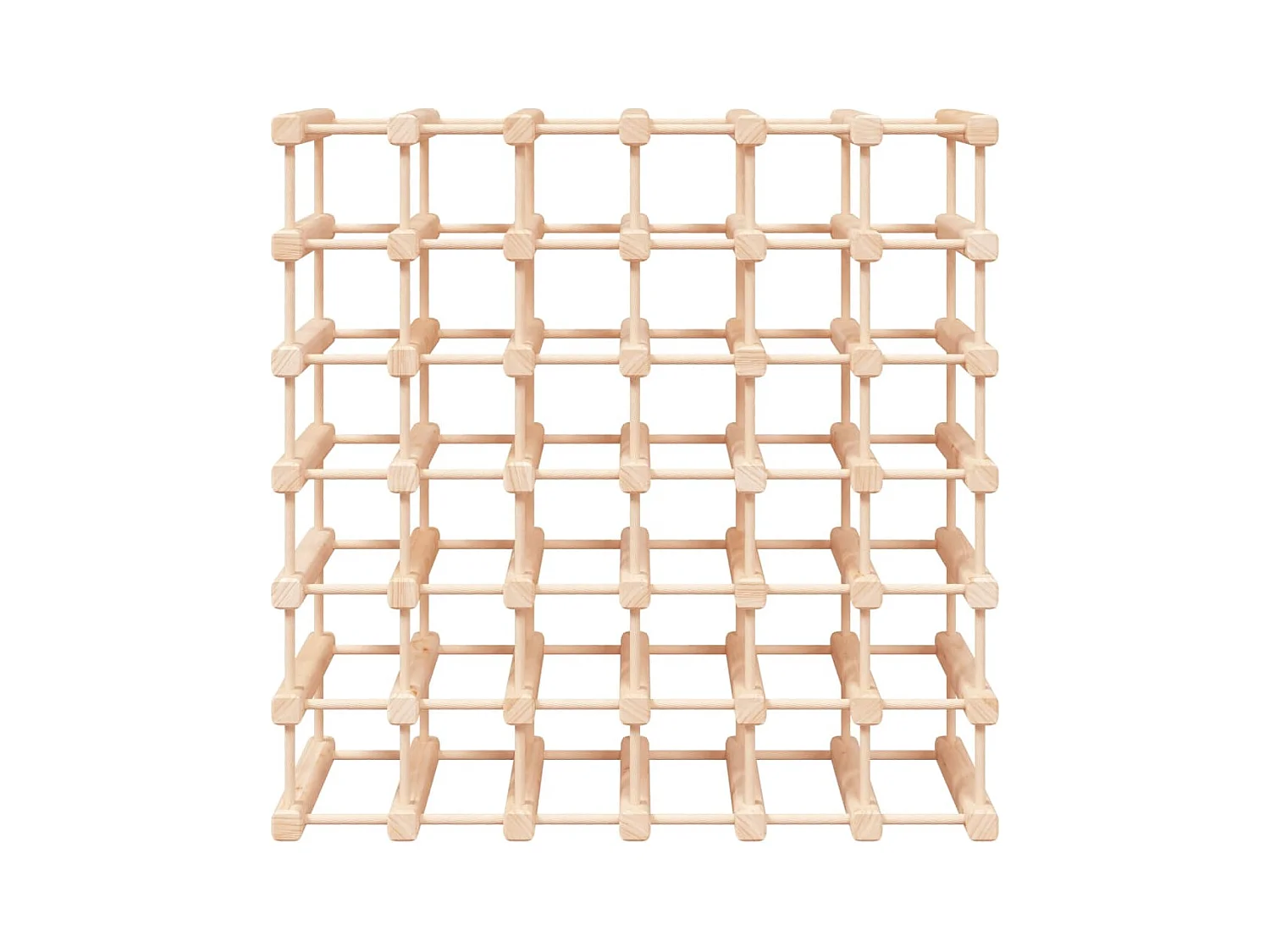 Portabottiglie per 42 bottiglie 68,5x23x68,5 cm in pino massiccio