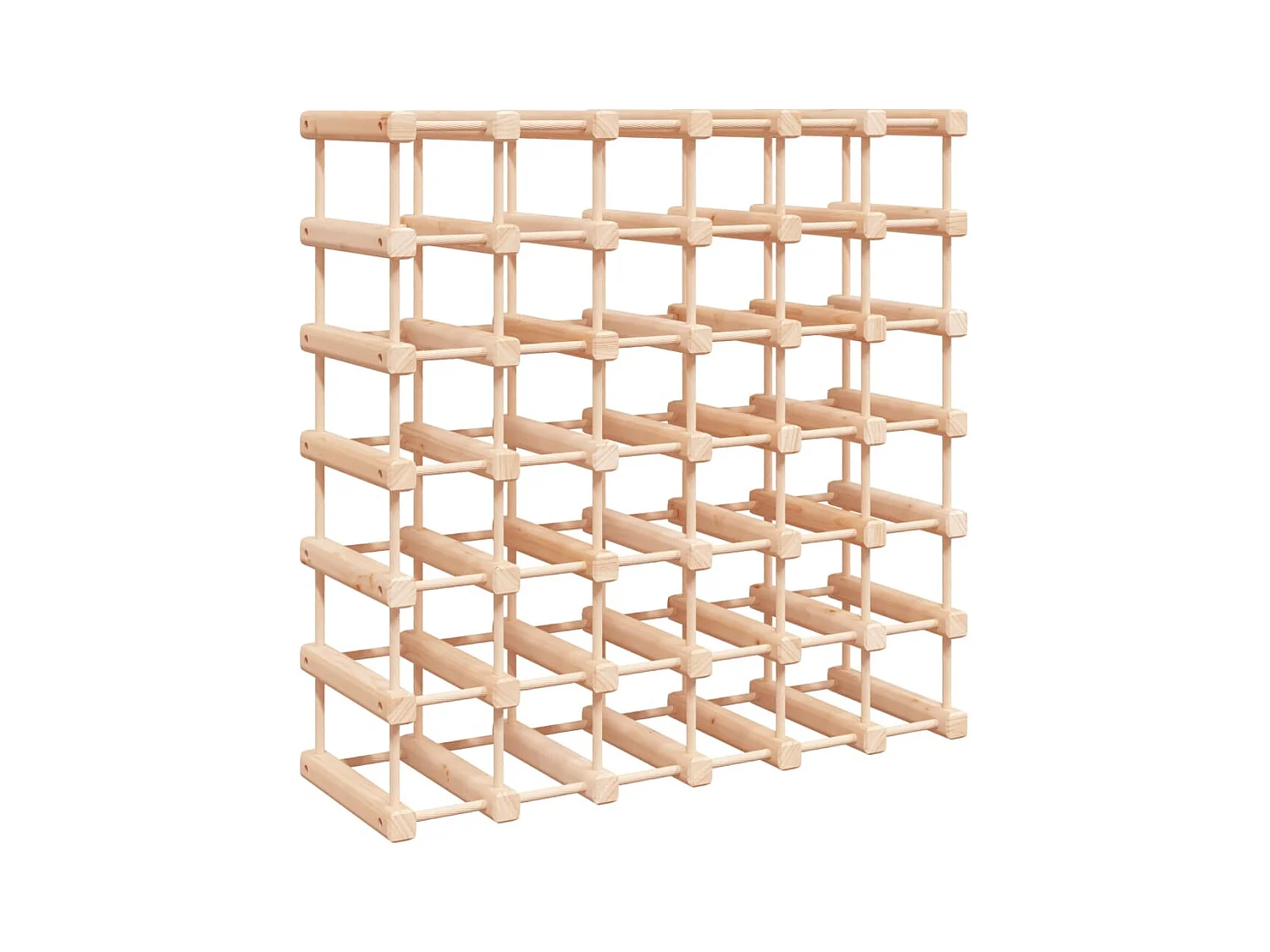 Portabottiglie per 42 bottiglie 68,5x23x68,5 cm in pino massiccio
