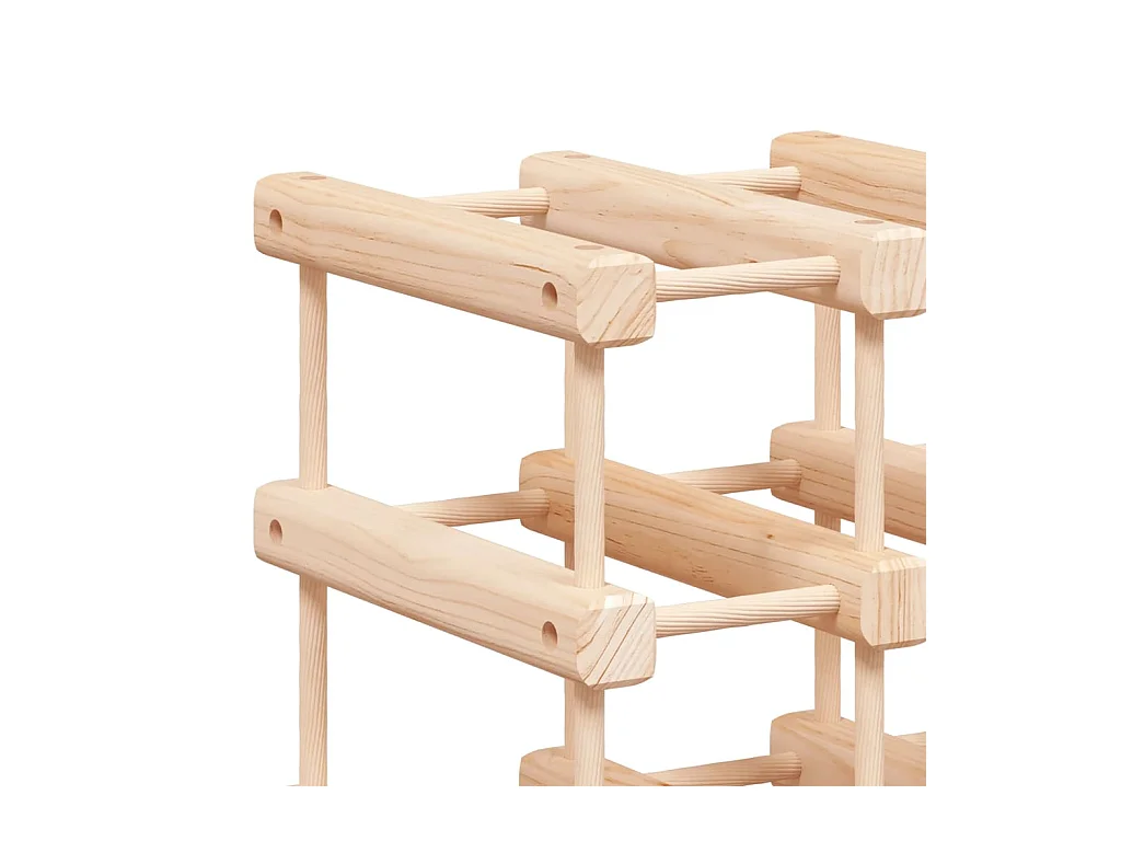 Portabottiglie per 42 bottiglie 68,5x23x68,5 cm in pino massiccio