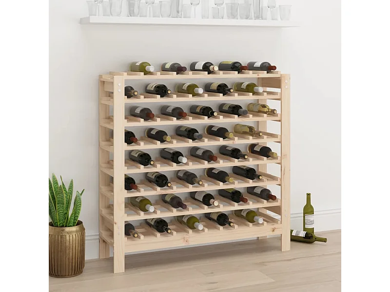 Portabottiglie 109,5x30x107,5 cm Legno di pino massiccio