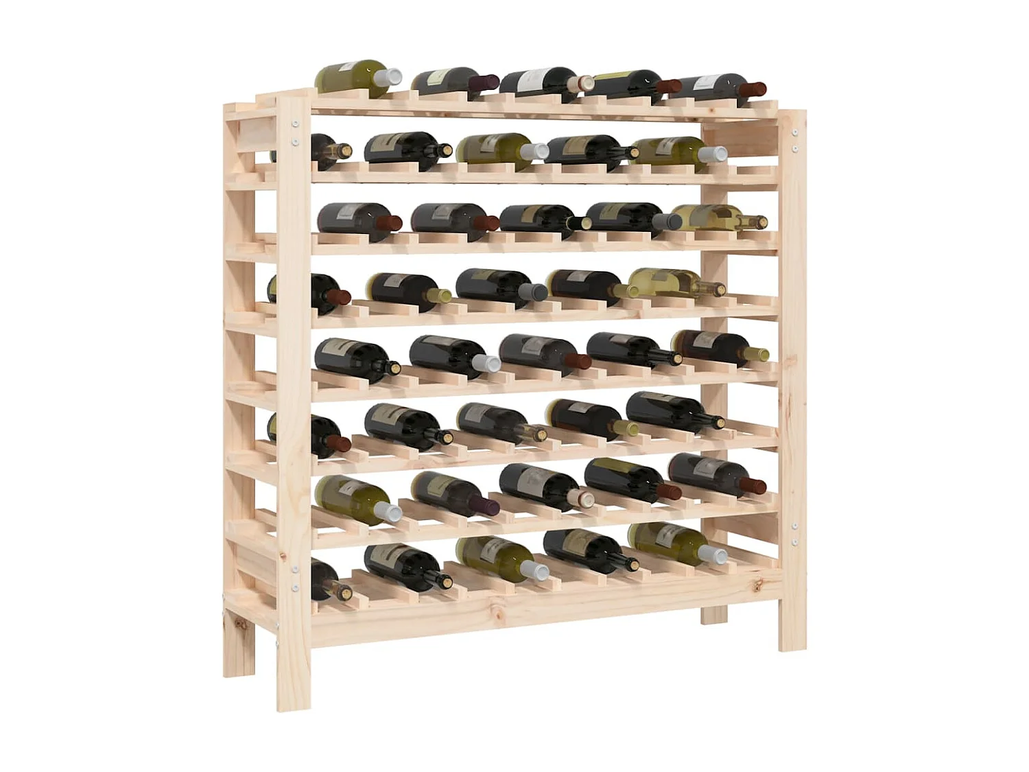 Weinregal 109,5x30x107,5 cm Massives Kiefernholz