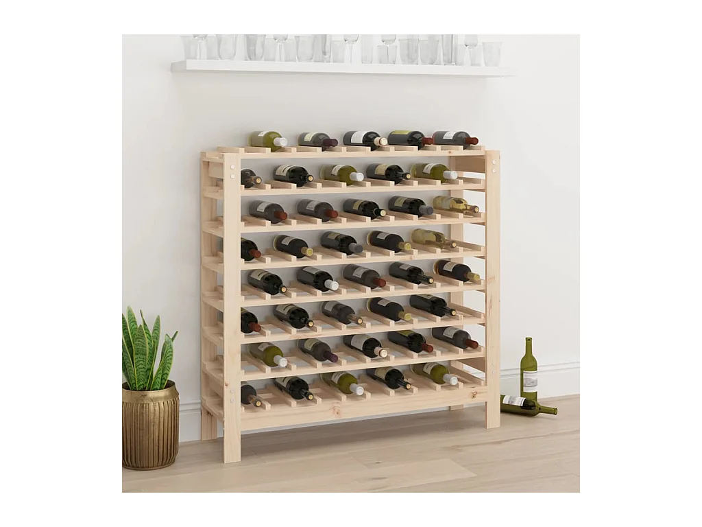 Portabottiglie 109,5x30x107,5 cm Legno di pino massiccio