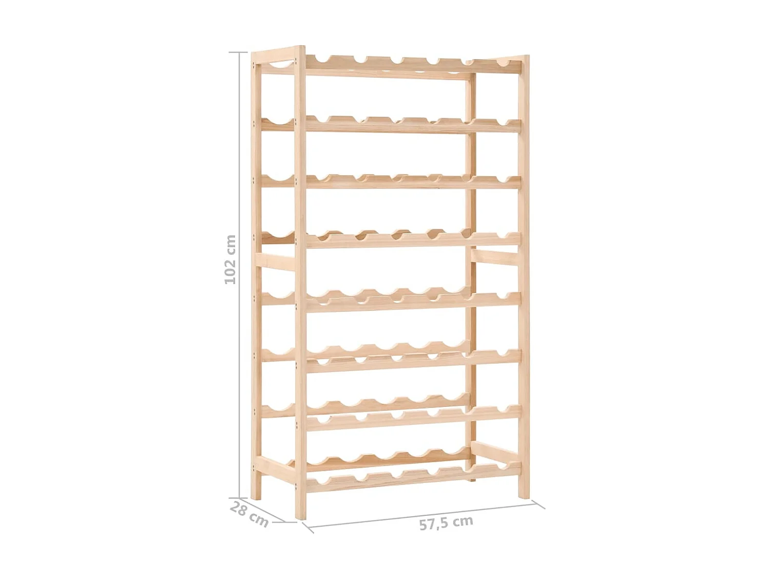 Portabottiglie Legno di cedro 57,5 x 28 x 102 cm
