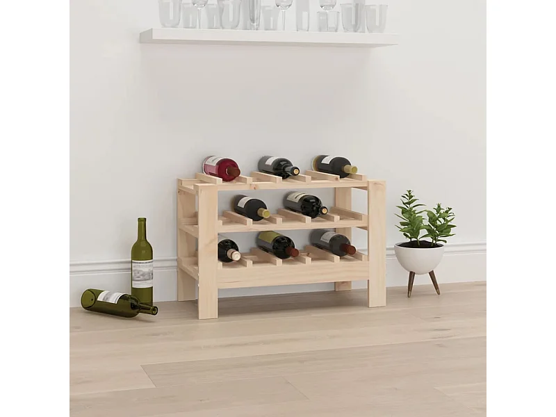 Portabottiglie 61,5x30x42 cm Legno di pino massiccio