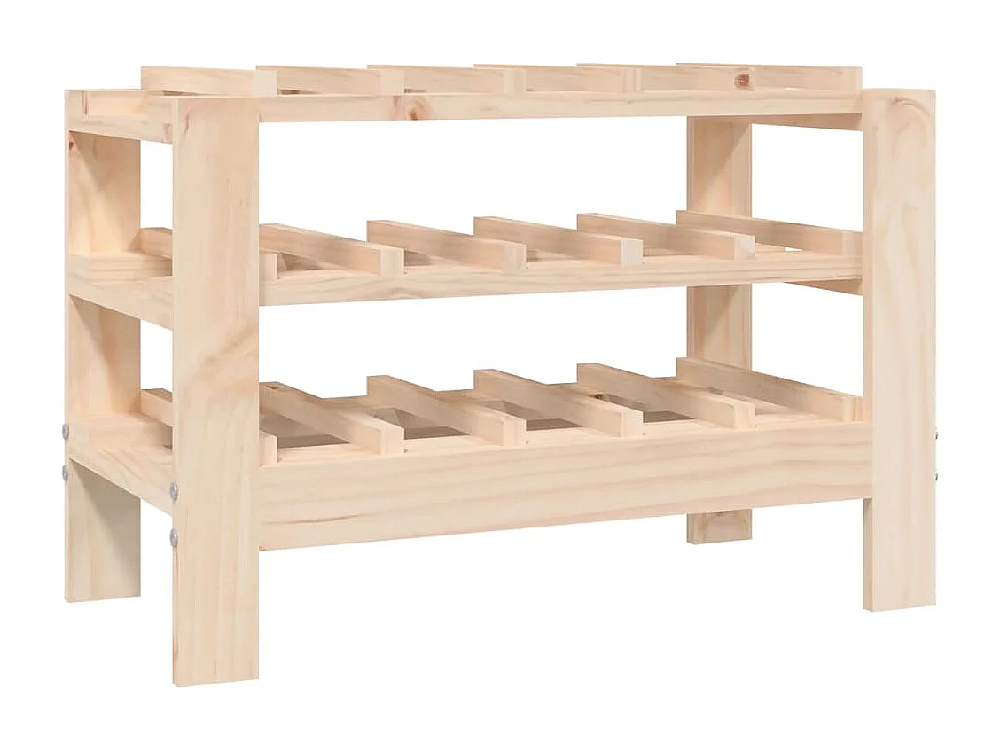 Portabottiglie 61,5x30x42 cm Legno di pino massiccio