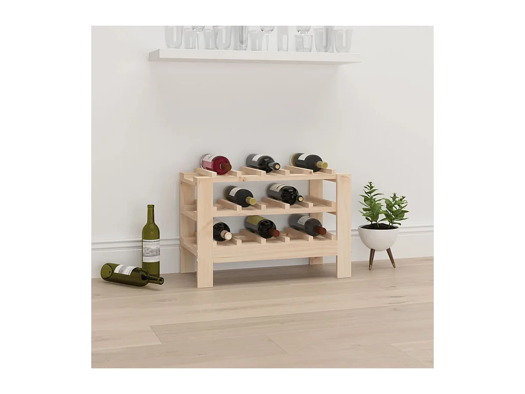 Casier à vin 61,5x30x42 cm Bois de pin massif
