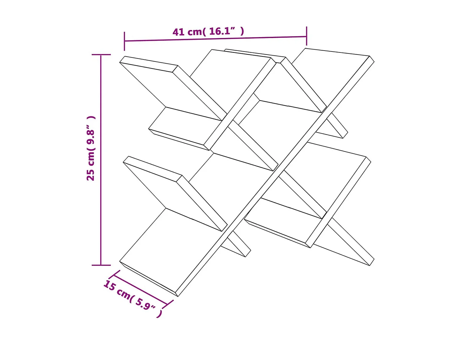 Casier à vin pour 5 bouteilles 41x15x25 cm bambou