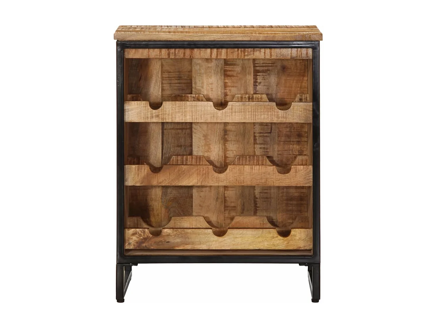 Casier à vin pour 9 bouteilles bois massif de manguier