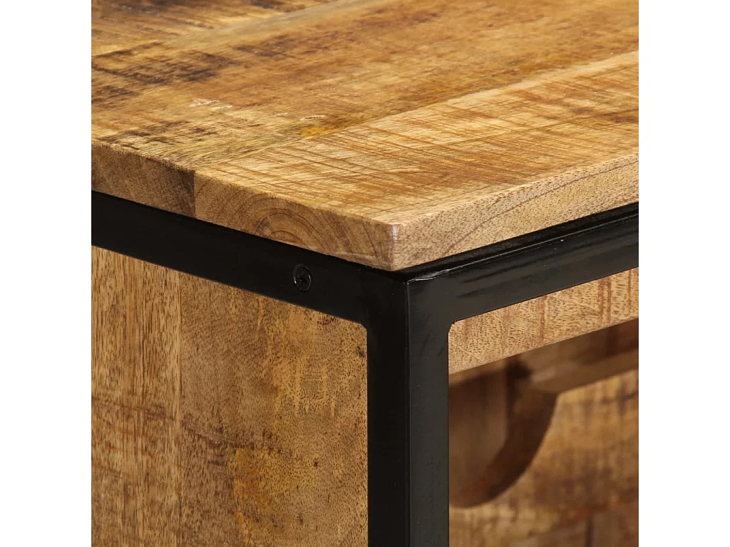 Casier à vin pour 9 bouteilles bois massif de manguier