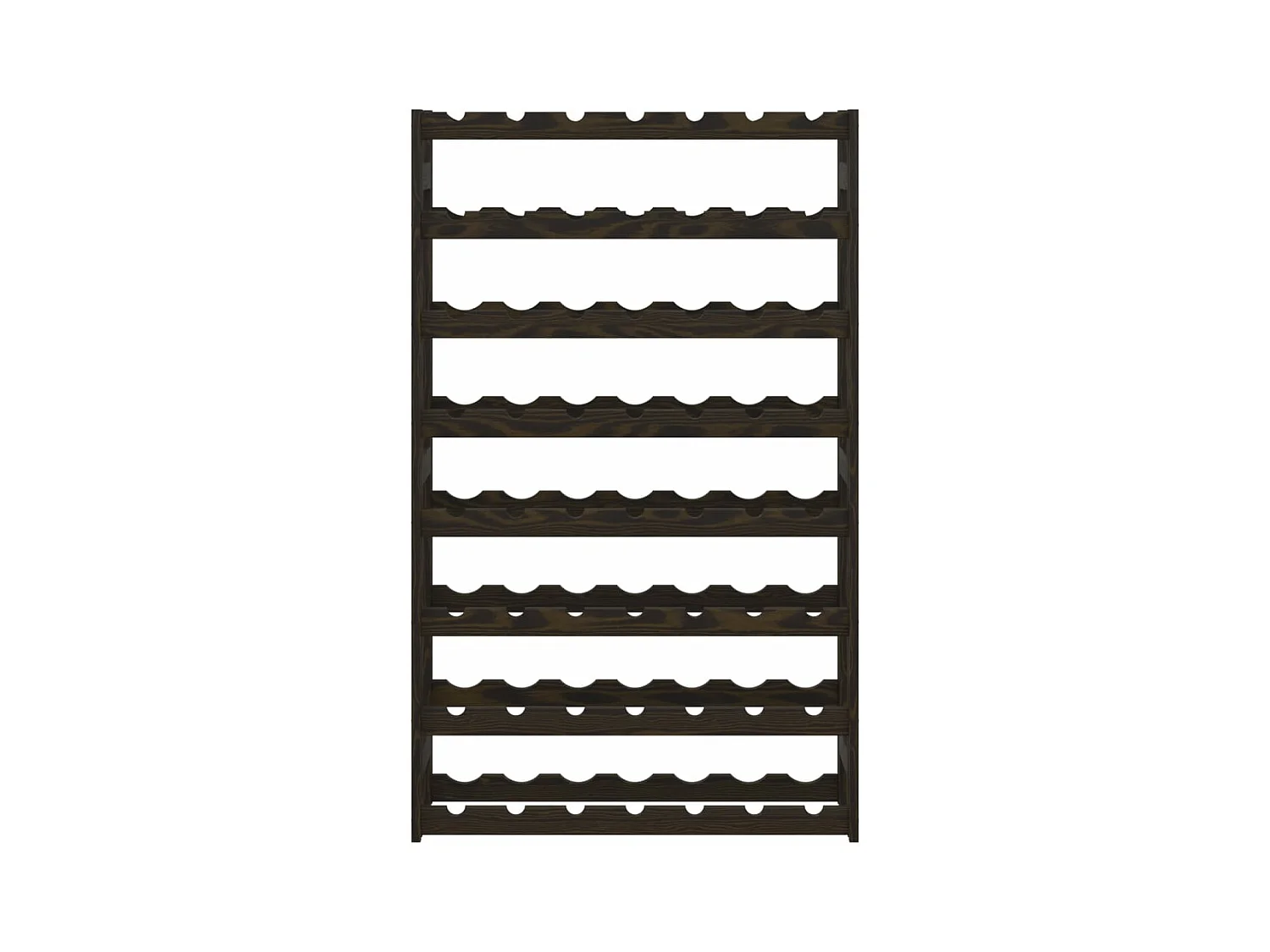 Casier à bouteilles pour 56 bouteilles noir bois pin solide