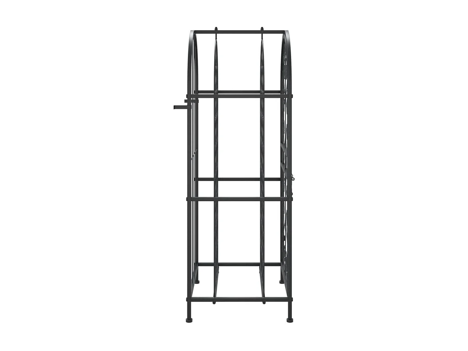 Casier à bouteilles 33 bouteilles noir 45x36x100 cm fer forgé