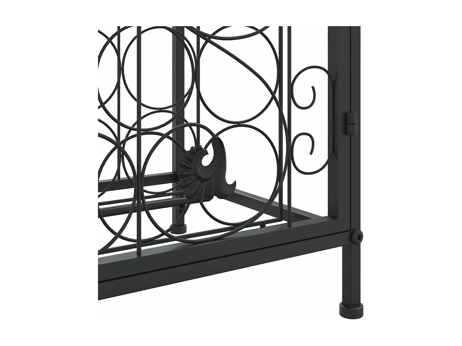 Casier à bouteilles 33 bouteilles noir 45x36x100 cm fer forgé