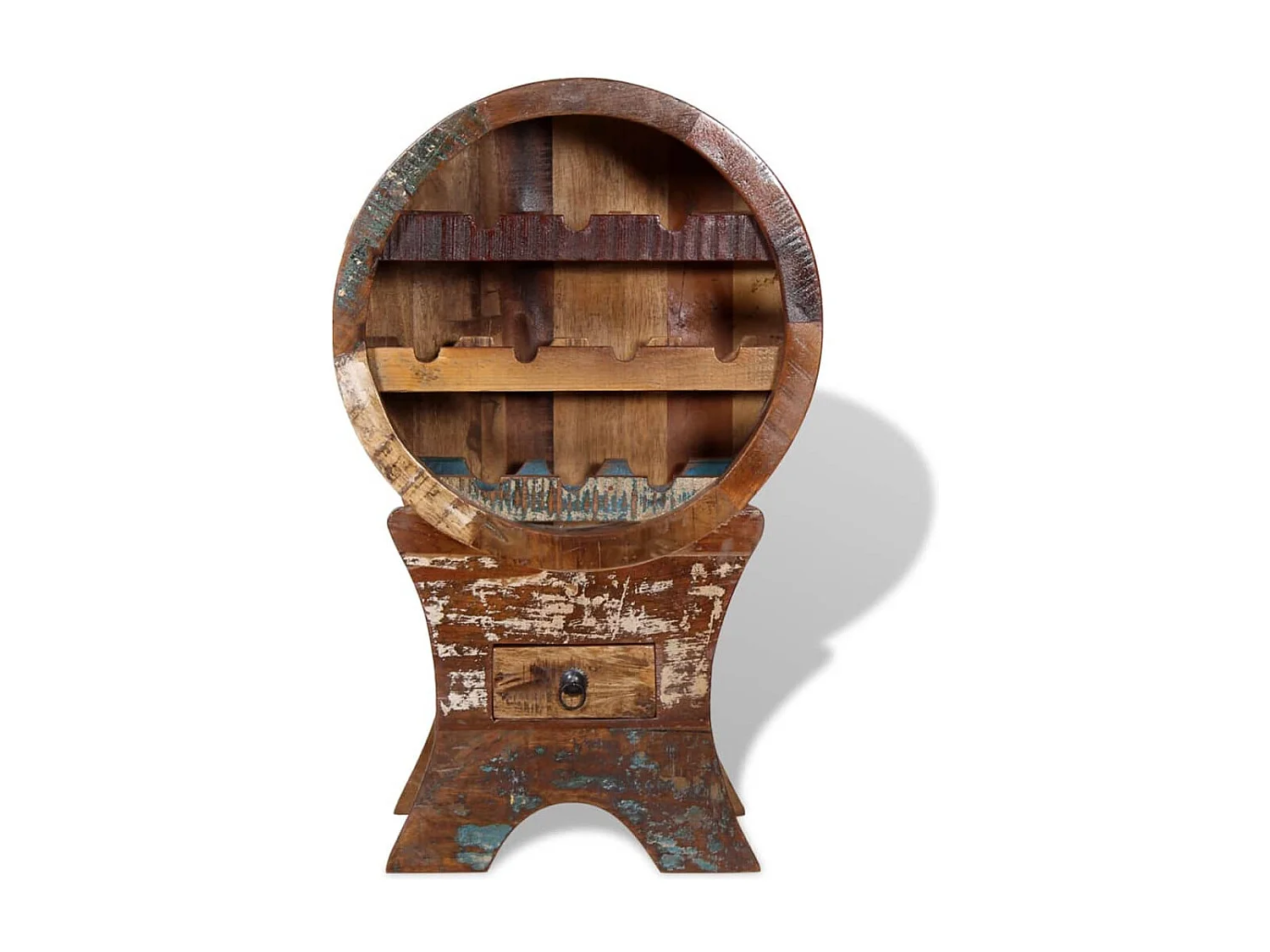 Portabottiglie 10 bottiglie Legno massello di recupero