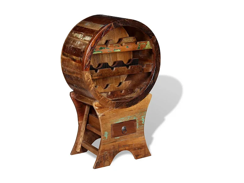 Portabottiglie 10 bottiglie Legno massello di recupero