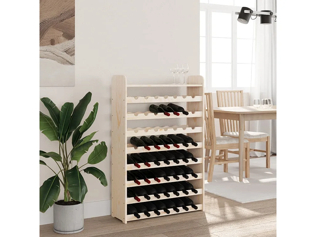 Weinregal mit Platte aus massivem Kiefernholz