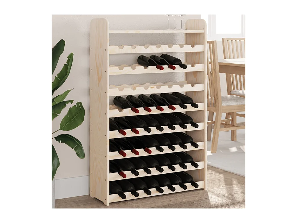 Casier à vin avec panneau supérieur bois de pin massif