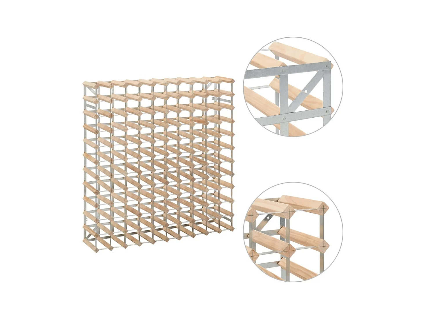 Casier à bouteilles 120 bouteilles Pinède solide